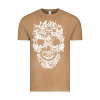 Vintage Camel Matching Family French Bulldog Dog Skull Costume Halloween Vintage Tee - maiPhamDesign