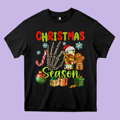 Christmas Season Heavy Core Tee Designed By Maliassmallbusiness