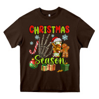 Chocolate Brown christmas season Heavy Core Tee - MaliasSmallBusiness