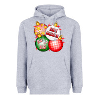 Heather Grey merry christmas ball Heavyweight Hoodie - CowhideDigitalArt