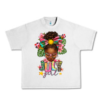 Lunar Rock July Girl Afro Woman Summer Urban Heavy Tee - texasbilliewilder