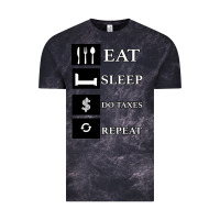 Cloud Black Tax Day Eat Sleep Do Taxes Repeat Gift Vintage Tee - Bettercallsaul