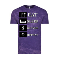 Cloud Purple Tax Day Eat Sleep Do Taxes Repeat Gift Vintage Tee - Bettercallsaul