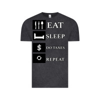 Vintage Black Tax Day Eat Sleep Do Taxes Repeat Gift Vintage Tee - Bettercallsaul