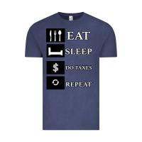 Vintage Denim Tax Day Eat Sleep Do Taxes Repeat Gift Vintage Tee - Bettercallsaul