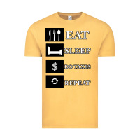 Vintage Mustard Tax Day Eat Sleep Do Taxes Repeat Gift Vintage Tee - Bettercallsaul