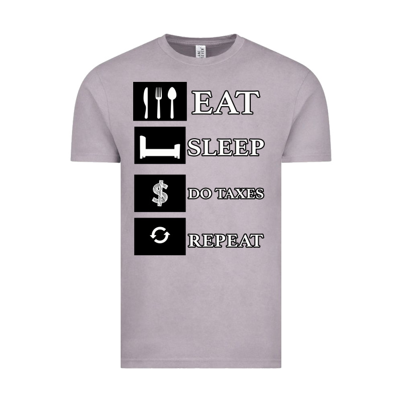 Tax Day Eat Sleep Do Taxes Repeat Gift Vintage Tee by Bettercallsaul | Teevron