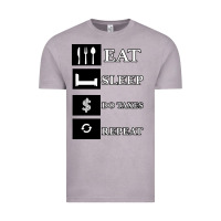 Vintage Zinc Tax Day Eat Sleep Do Taxes Repeat Gift Vintage Tee - Bettercallsaul