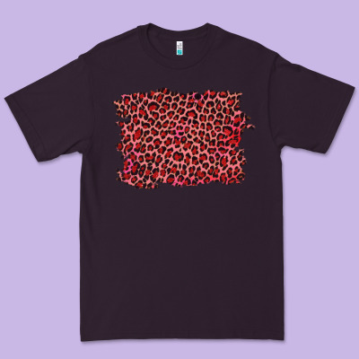 Pink Leopard Background Premium Tee Designed By Ranaportraitstore