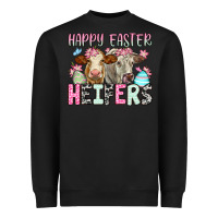 Black Happy Easter Heifers Heavyweight Sweatshirt - OliviaCreatesArt