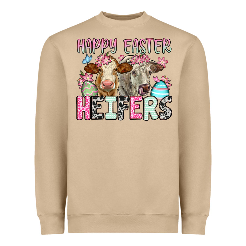 Happy Easter Heifers Heavyweight Sweatshirt by OliviaCreatesArt | Teevron