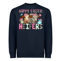 Navy Happy Easter Heifers Heavyweight Sweatshirt - OliviaCreatesArt
