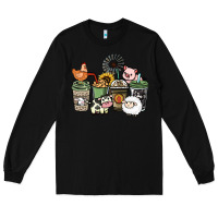Black Farm animal coffee cups Long Sleeve Tee - HowdyJamesFarm