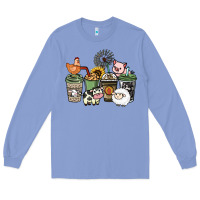 Colony Blue Farm animal coffee cups Long Sleeve Tee - HowdyJamesFarm