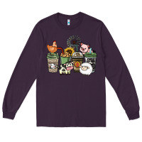 Plum Farm animal coffee cups Long Sleeve Tee - HowdyJamesFarm