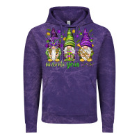 Cloud Purple Mardi Gras crew with gnomes Vintage Hoodie - NancyCooperArtShop