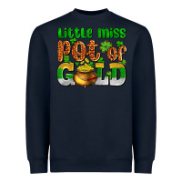 Navy St. Patrick's little miss pot of gold Heavyweight Sweatshirt - OliviaCreatesArt