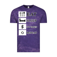 Cloud Purple Tax Day Eat Sleep Do Taxes Repeat Gift Vintage Tee - Bettercallsaul
