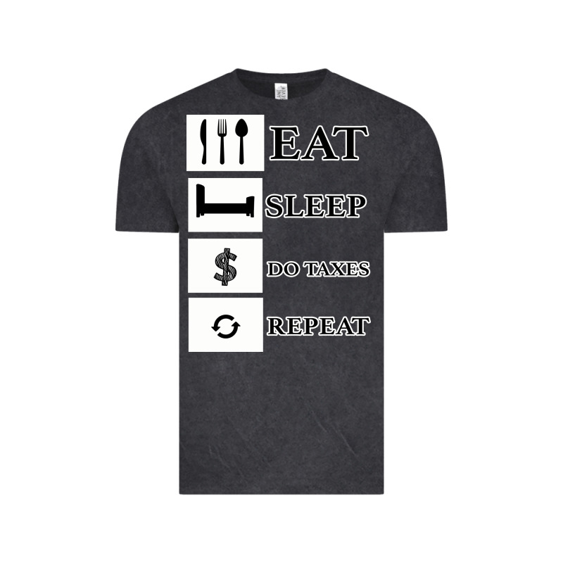 Tax Day Eat Sleep Do Taxes Repeat Gift Vintage Tee by Bettercallsaul | Teevron