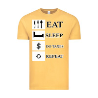 Vintage Mustard Tax Day Eat Sleep Do Taxes Repeat Gift Vintage Tee - Bettercallsaul