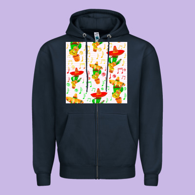 Mexico Seamless Pattern Zipper Hoodie Designed By Fadigitalartstudio