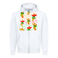 White mexico seamless pattern Zipper Hoodie - FaDigitalArtStudio