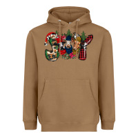 Toasted Coconut joy Christmas cows Heavyweight Hoodie - CowhideDigitalArt