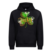 Black st. patricks day lucky shamrock Urban Hoodie - BarkalooDesign