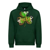 Forest Green st. patricks day lucky shamrock Urban Hoodie - BarkalooDesign