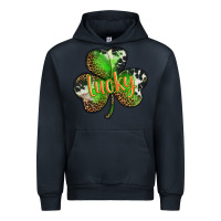 Navy st. patricks day lucky shamrock Urban Hoodie - BarkalooDesign