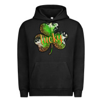 Pigment Black st. patricks day lucky shamrock Urban Hoodie - BarkalooDesign