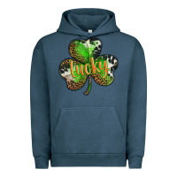 Pigment Midnight Navy st. patricks day lucky shamrock Urban Hoodie - BarkalooDesign