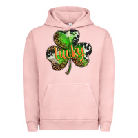 Pigment Salmon st. patricks day lucky shamrock Urban Hoodie - BarkalooDesign