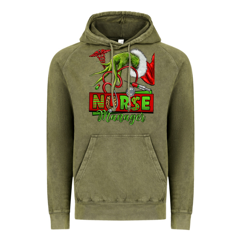 Grinch Hand Nurse Manager Vintage Hoodie by NancyCooperArtShop | Teevron