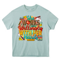 Arona she works willingly with her hands teacher Heavy Core Tee - NancyCooperArtShop