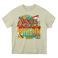 Mossy she works willingly with her hands teacher Heavy Core Tee - NancyCooperArtShop
