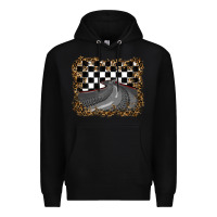 Black leopard racing  background Premium Hoodie - RanaPortraitStore
