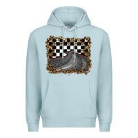 Blue Mist leopard racing  background Premium Hoodie - RanaPortraitStore
