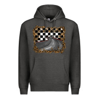 Charcoal Heather leopard racing  background Premium Hoodie - RanaPortraitStore