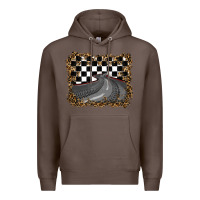 Coffee leopard racing  background Premium Hoodie - RanaPortraitStore