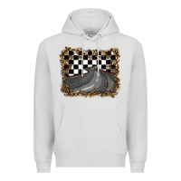 Dove Grey leopard racing  background Premium Hoodie - RanaPortraitStore