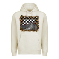 Oatmeal Heather leopard racing  background Premium Hoodie - RanaPortraitStore