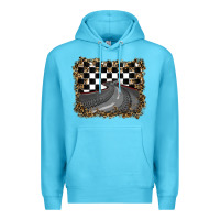 Ocean Blue leopard racing  background Premium Hoodie - RanaPortraitStore