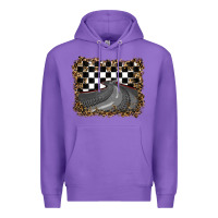 Purple leopard racing  background Premium Hoodie - RanaPortraitStore