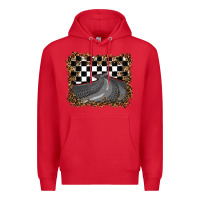 Red leopard racing  background Premium Hoodie - RanaPortraitStore