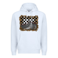 White leopard racing  background Premium Hoodie - RanaPortraitStore