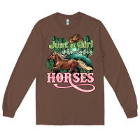 Chestnut Just a girl who loves Horses Long Sleeve Tee - HowdyJamesFarm