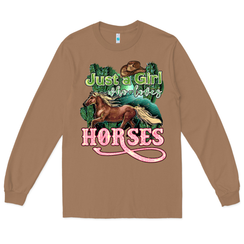 Just A Girl Who Loves Horses Long Sleeve Tee by HowdyJamesFarm | Teevron