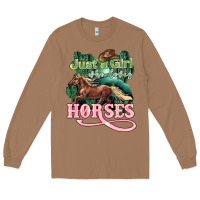 Toasted Coconut Just a girl who loves Horses Long Sleeve Tee - HowdyJamesFarm