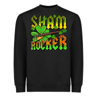 Black St. Patrick’s Day sham rocker with guitar Heavyweight Sweatshirt - OliviaCreatesArt